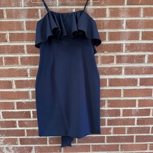 Gracia Navy Blue Fit & Flare Dress Size Small Elegant Cocktail Party Wear‎